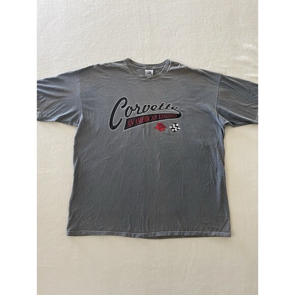 Corvette‎ American Legend GM Men's Gray T-Shirt 3XL Anvil Tag 100% Cotton - Picture 8 of 8